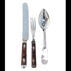 Cutlery Set with pewter inlay